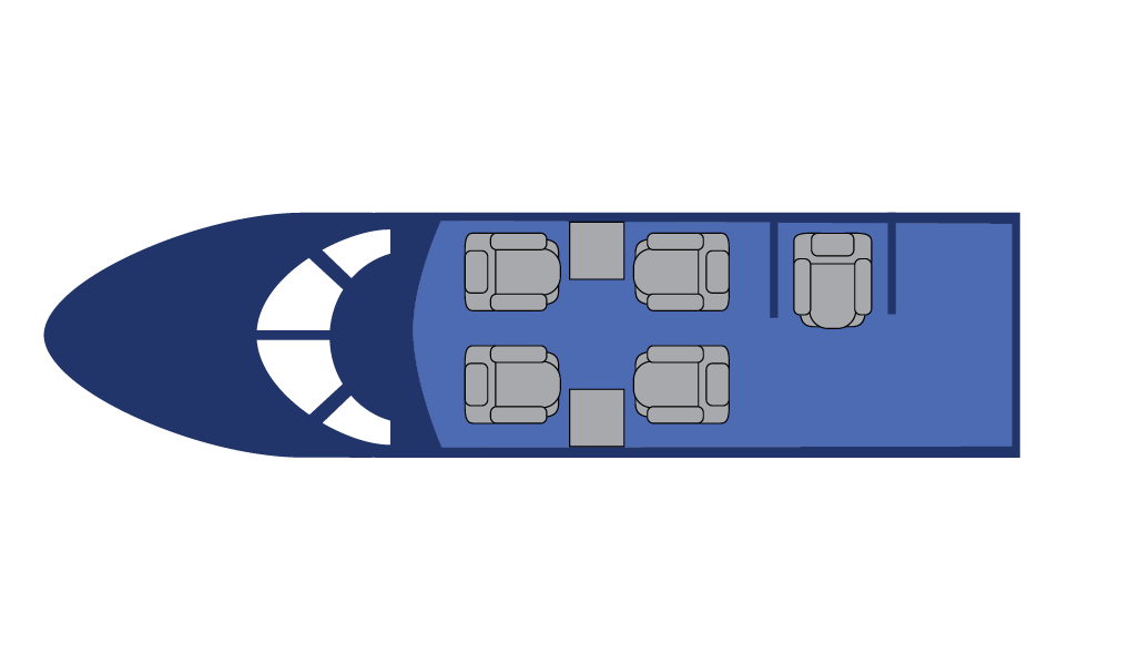 King Air 90 cabin seating